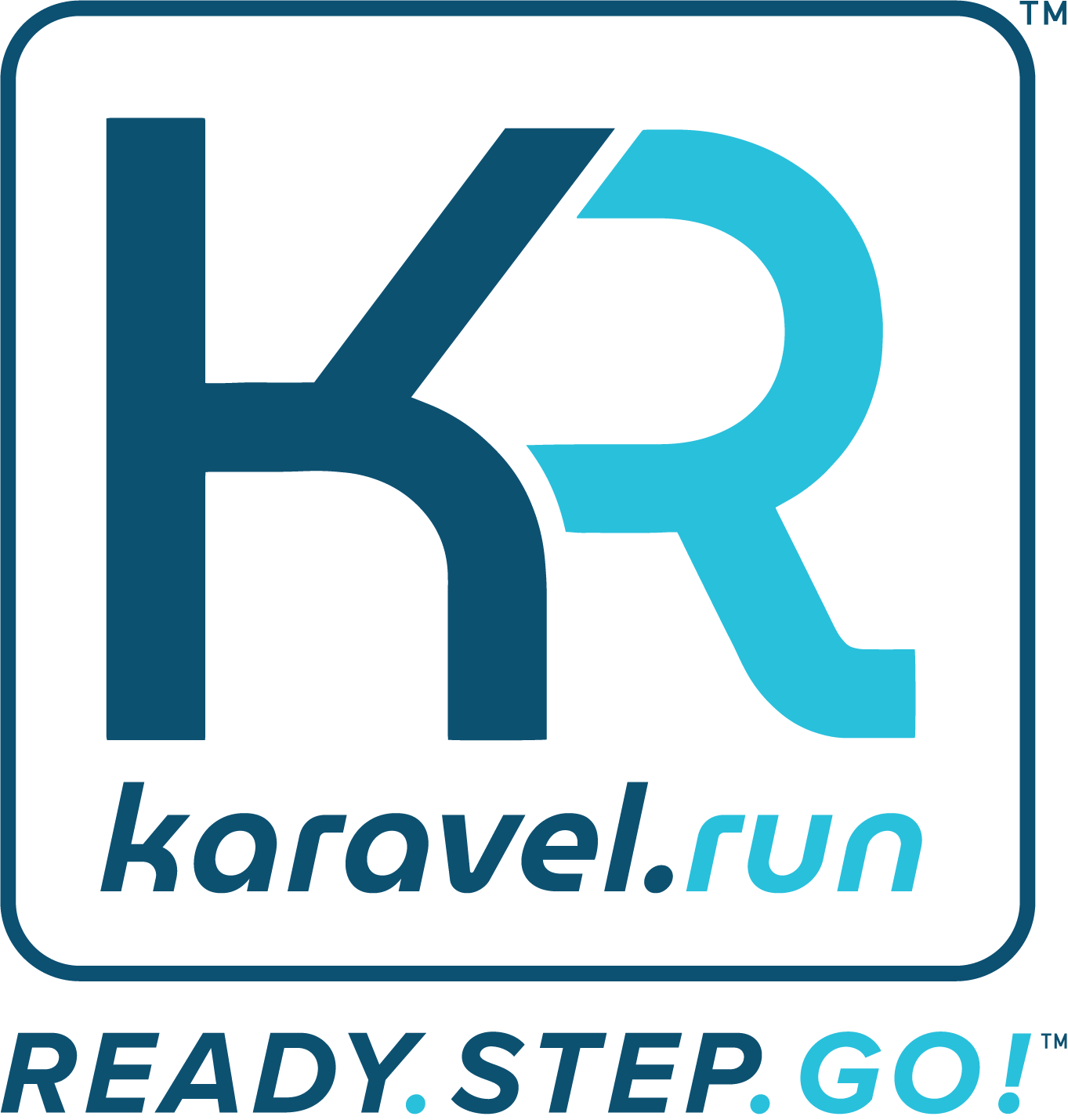 Karavel Run logo with tagline.